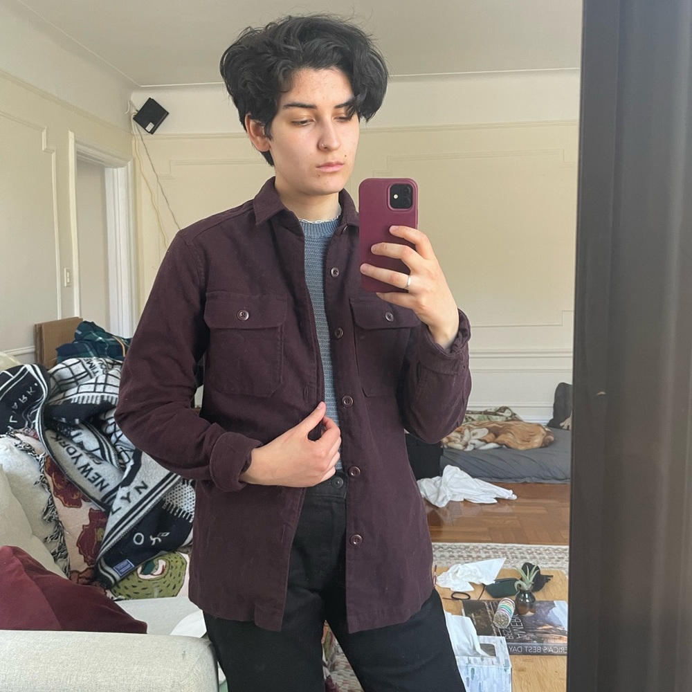 All Saints Oxblood Shirt